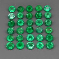 Green Columbian Emerald 1Pcs/0.12Ct.Round 3 mm.Natural