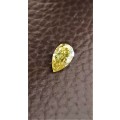 CERTIFIED 0.54 Cts  SPARKLING FANCY YELLOW COLOR NATURAL DIAMOND PEAR CUT