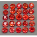 Imperial Red Sapphire Songea 1Pcs/0.19Ct Round 3 to 3.5 mm.Very Good Color!