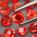 Imperial Red Sapphire Songea 1Pcs/0.19Ct Round 3 to 3.5 mm.Very Good Color!