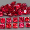 Imperial Red Sapphire Songea Africa 1Pc/0.73Ct. Princess Cut 2-2.2mm.Ravishing