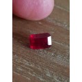 2.33Ct. Ruby Emerald Cut Reddish Pink Mozambique Natural
