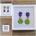 7.18Cts Natural Gemstone Earrings 3 Piece Combination Set