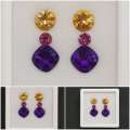 7.17Cts Natural Gemstone Earrings 3 Piece Combination Set