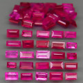 ** HOT **  Top Red Pink  Ruby  Baguette Cut 0.080cts