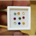 Sapphire Round 1.27cts 3mm 9 Pieces  Songea, Africa Beautiful! Fancy Color