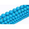 Blue Turquoise Loose Beads Round Shape 12MM
