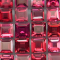 Rhodolite Garnet Square 4 mm. 1Pcs/0.42Ct. Ravishing Color! Hot Pink Purple