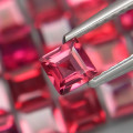 Rhodolite Garnet Square 3.3 mm. 1Pcs/0.22Ct. Ravishing Color! Pink Purple
