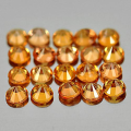 Sapphire Orange Songea 0.054 Ct. Round Diamond Cut 2.2 Mm. Natural