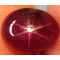 4.44Ct. Ruby Natural 6 Rays Star Oval Cabochon Amazing Madagascar
