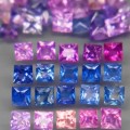 Sapphire Princess Cut 2-2.2mm.Fancy Color Sapphire