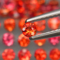 Imperial Red Sapphire 1Pcs. Round Diamond Cut 2.2-2.4 mm