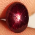 4.32Ct. Unheated Ruby Natural 6 Rays Star Oval Cabochon Top Blood Red Madagascar