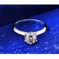 1 Carat Classic Engagement Rings 925 Sterling Silver Six Claws Design