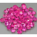 ** HOT ** Top Red Pink  Ruby 2.5mm Round Diamond Cut  Gem