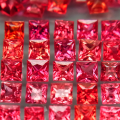 Princess Imperial Red Sapphire 0.11Ct - 2.2-2.5mm.Ravishing Color!