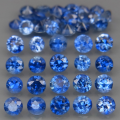 Cornflower Blue Sapphire 0.08Ct Round Diamond Cut 2-2.7 mm.Heated Only!