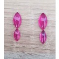 19.21Ct. Ruby Marquise Cabochon Earrings & Pendant Top Pinkish Red