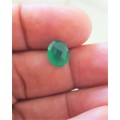 Green onyx 1.89 Cts Oval Checkerboard Brilliant gemstone  8x10mm