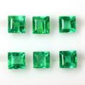 Green Columbian Emerald 1Pcs/0.045Ct. Square 2 mm. Natural