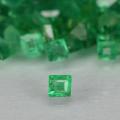 Green Columbian Emerald 1Pcs/0.045Ct. Square 2 mm. Natural