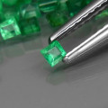 Green Columbian Emerald 2Pcs/0.042Ct. Square 1.5mm. Natural