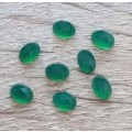 Green Onyx Oval cabochon  4 Pieces 5x7mm Brilliant gemstone