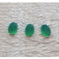 Green Onyx Oval cabochon  4 Pieces 5x7mm Brilliant gemstone