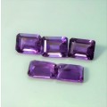 PURPLE AMETHYST  OCTAGON 5X7 MM 0.90Cts FACETED LOOSE AAA GEMSTONE