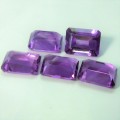 PURPLE AMETHYST  OCTAGON 5X7 MM 0.90Cts FACETED LOOSE AAA GEMSTONE