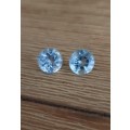 Topaz Swiss Blue 3.66 Ct. Round Shape 10mm.  Natural Gemstones
