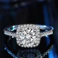 1.00 Carat Halo **Certified Moissanite** Engagement Ring in Sterling Silver