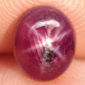 3.03Ct. Star Ruby Natural Oval Cabochon Purplish Red 6 Rays