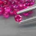 **Top Purplish Pink** Ruby  0.028Ct Round 1.4-2 mm. Rare! Thailand