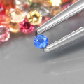 Fancy Color Sapphire 4Pcs/1.00Ct.Round Diamond Cut 1.3-2 mm.Beautiful Color!