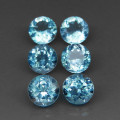 Baby Blue Topaz 3.10cts Round 7mm **Pair**. Ravishing Color and Full Fire! Brazil