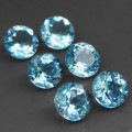 Baby Blue Topaz 1.93cts Round 8mm . Ravishing Color and Full Fire! Brazil