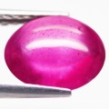 3.89Ct. Ruby Oval Cabochon Purplish Red Color Natural