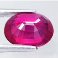 2.21Ct. Ruby Oval Facet Red Sparkling & Good Color! Heated Natural