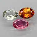 1.83Ct. Tourmaline Oval Facet Green Pink Yellow Magnificent! Natural