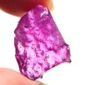 14.75Ct. Ruby Natural Rough Purplish Red Heated Glowing