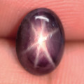 3.26Ct. Star Ruby Natural Oval Cabochon Purplish Red 6 Rays