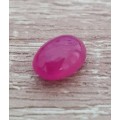 3.71Ct. Ruby Oval Cabochon Pinkish Red Good Sparkling! Natural