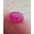3.71Ct. Ruby Oval Cabochon Pinkish Red Good Sparkling! Natural