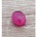 3.71Ct. Ruby Oval Cabochon Pinkish Red Good Sparkling! Natural