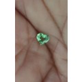 Mint Garnet 0.70Cts Heart Cut **Grossular garnet** Certified Top Green  Tanzania