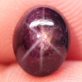 3.60Ct. Star Ruby Natural Oval Cabochon Purplish Red 6 Rays Amazing Madagascar