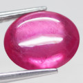 4.26Ct. Ruby Oval Cabochon Purplish Red Color Good Sparkling! Madagascar Natural