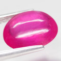 4.06Ct. Ruby Oval Cabochon Pinkish Red Color Good Sparkling! Natural